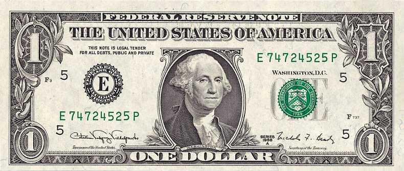 1 американский доллар
